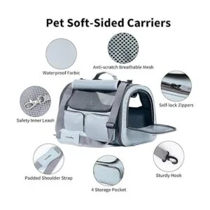 FUKUMARU Cat Carrier Airline Approved Soft Sided Dog_3