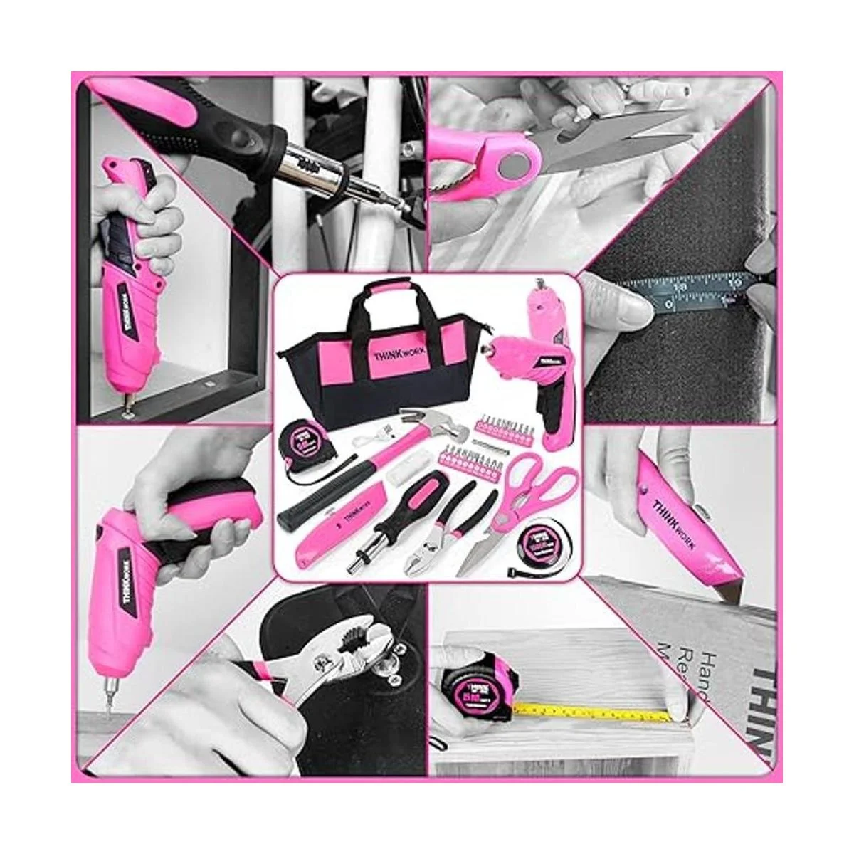 THINKWORK Juego de 40 herramientas de mano para mujer con_3