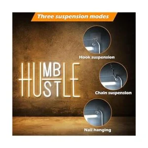 Hustle Letrero LED de neón para decoración de pared_5