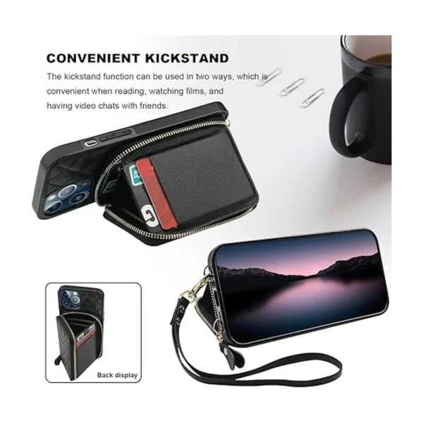 Bocasal Funda tipo cartera cruzada para iPhone 12 Pro Max_5