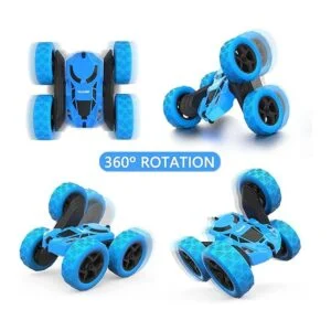 Hamdol Coche de control remoto de doble cara giratorio de_2