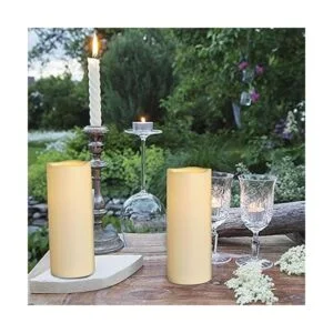 Velas grandes sin llama de 4 x 10 pulgadas impermeables_6