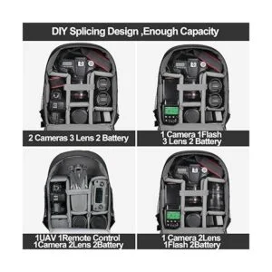 EMART Mochila de cámara con compartimento extraíble bolsa_2