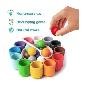 Ulanik Pelotas en tazas Montessori Juego de clasificador_3