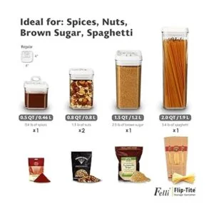 Felli Flip Tite Contenedor de almacenamiento de alimentos_5