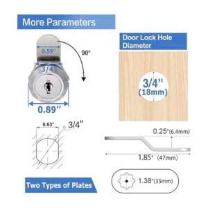Cerraduras de gabinete con llave igual longitud del_3
