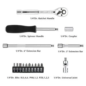 EMENTOL Juego de 62 llaves principales de 14 pulgadas con_3