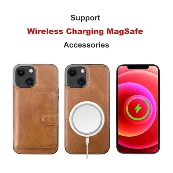 Bocasal Funda tipo cartera para iPhone 13 compatible con_4