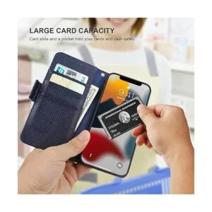 Bocasal Funda tipo cartera para iPhone 13 Pro 5G de piel_4