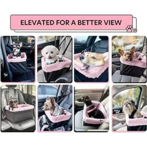NOVOLAB Asiento de coche para cachorros mejorado de lujo_5