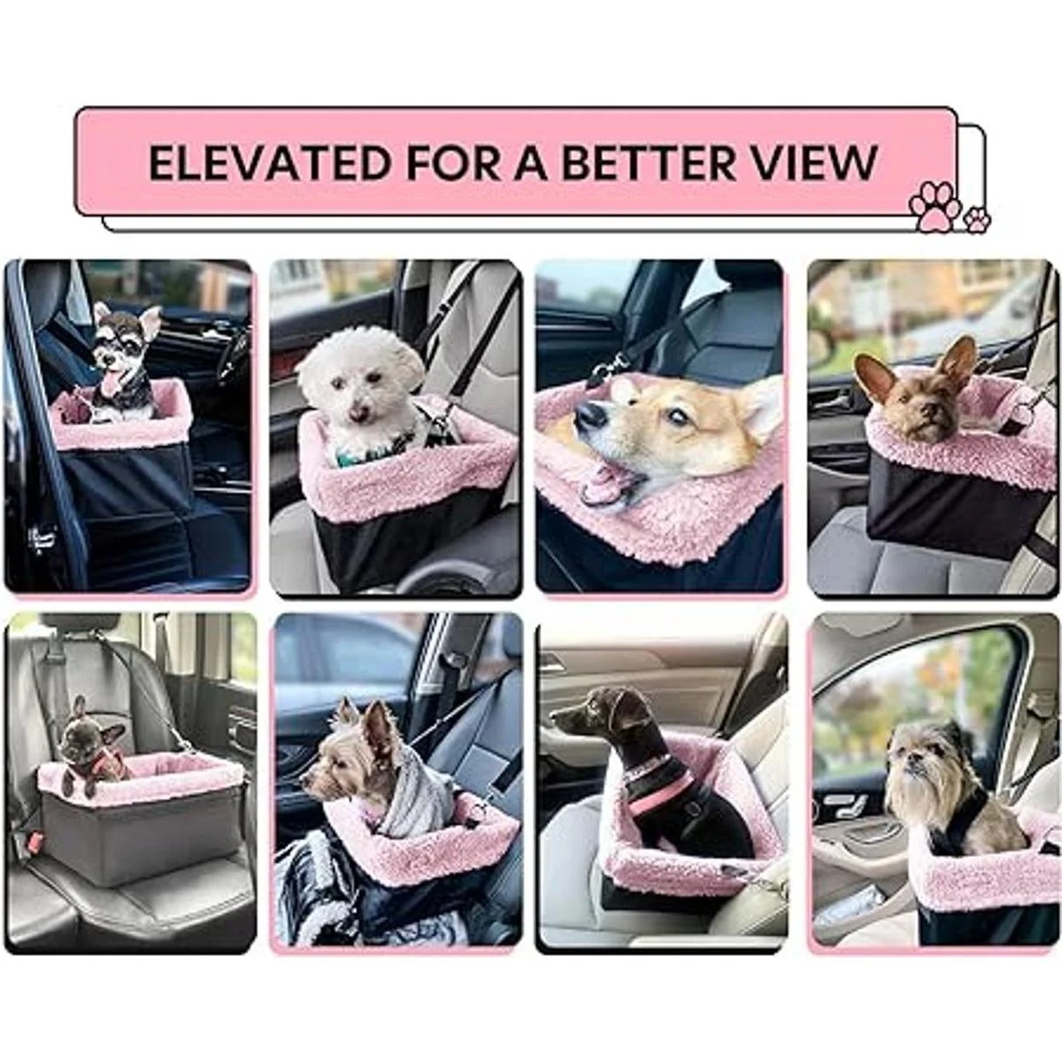 NOVOLAB Asiento de coche para cachorros mejorado de lujo_5