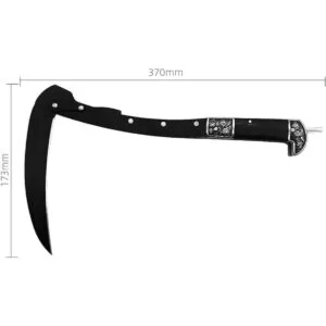 Malezadora plegable de hoz negra con borde afilado_3