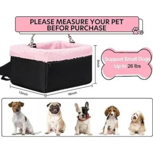 NOVOLAB Asiento de coche para cachorros mejorado de lujo_7