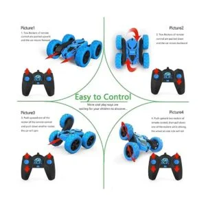 Hamdol Coche de control remoto de doble cara giratorio de_4