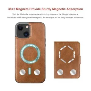 Bocasal Funda tipo cartera para iPhone 13 compatible con_3
