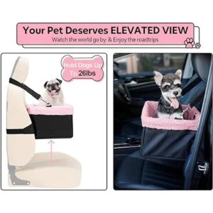 NOVOLAB Asiento de coche para cachorros mejorado de lujo_2