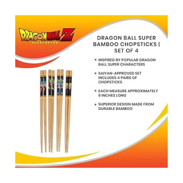 Dragon Ball Palillos de bambú de madera juego de 4_7