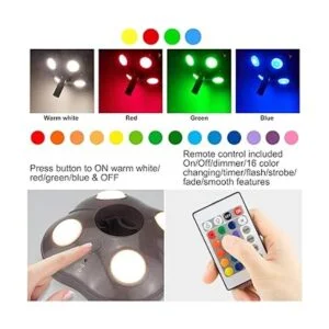 BiGMONAT Lámpara de paraguas para patio funciona con_2