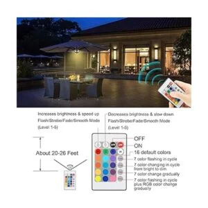 BiGMONAT Lámpara de paraguas para patio funciona con_3