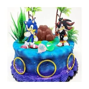 Juego de decoración de pastel Sonic and Shadow con_5