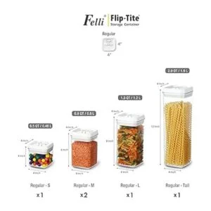 Felli Flip Tite Contenedor de almacenamiento de alimentos_3