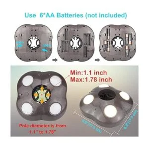 BiGMONAT Lámpara de paraguas para patio funciona con_6