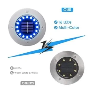 NFESOLAR Luces solares para exteriores con 16 LED luces_2