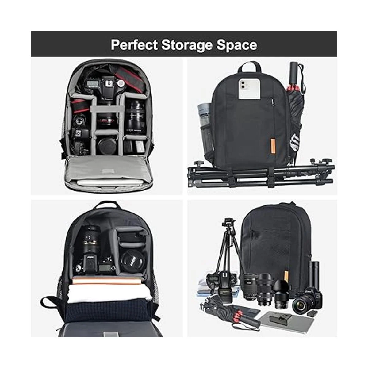 EMART Mochila de cámara con compartimento extraíble bolsa_6