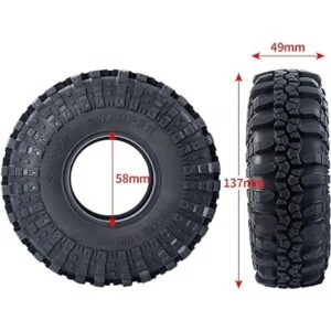 RCHub 4 neumáticos de goma de 2.2 pulgadas llantas_4