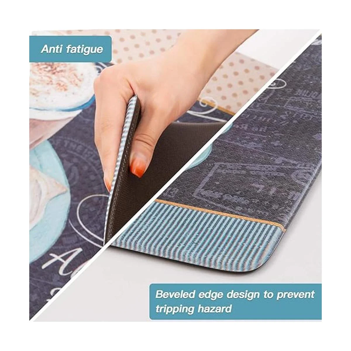 ROSMARUS Juego de alfombras de cocina con temática de_5