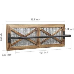 Butizone Toallero de baño rústico soporte de toalla para_3