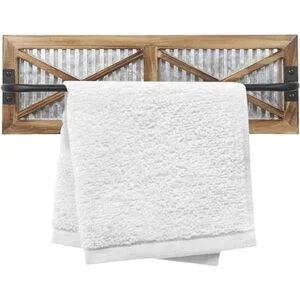 Butizone Toallero de baño rústico soporte de toalla para_6