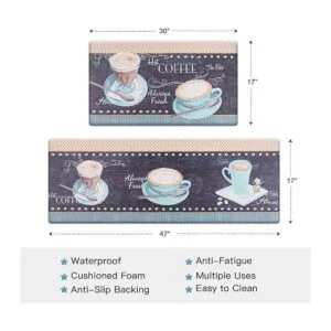 ROSMARUS Juego de alfombras de cocina con temática de_3