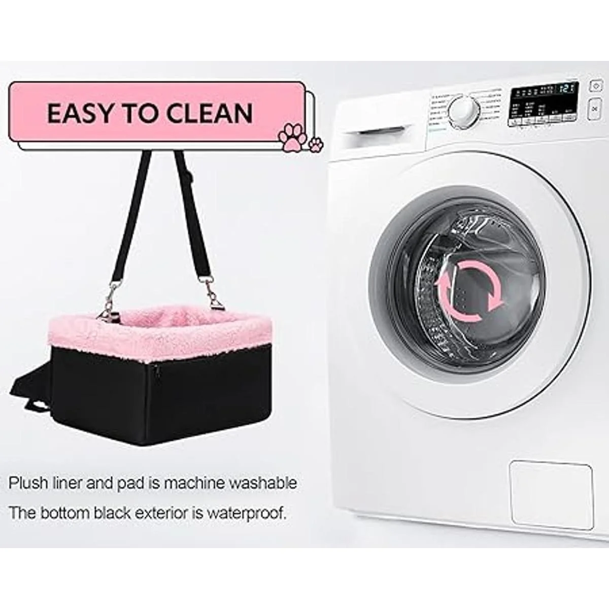 NOVOLAB Asiento de coche para cachorros mejorado de lujo_6