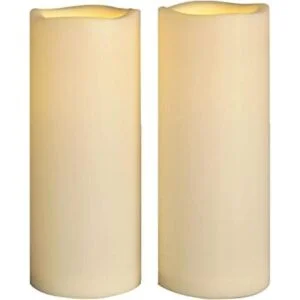 Velas grandes sin llama de 4 x 10 pulgadas impermeables_1
