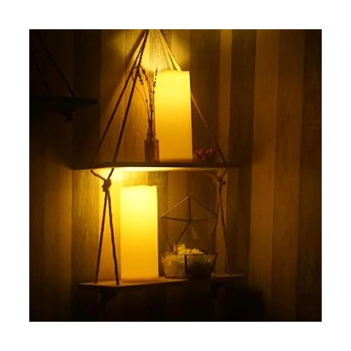 Velas grandes sin llama de 4 x 10 pulgadas impermeables_5