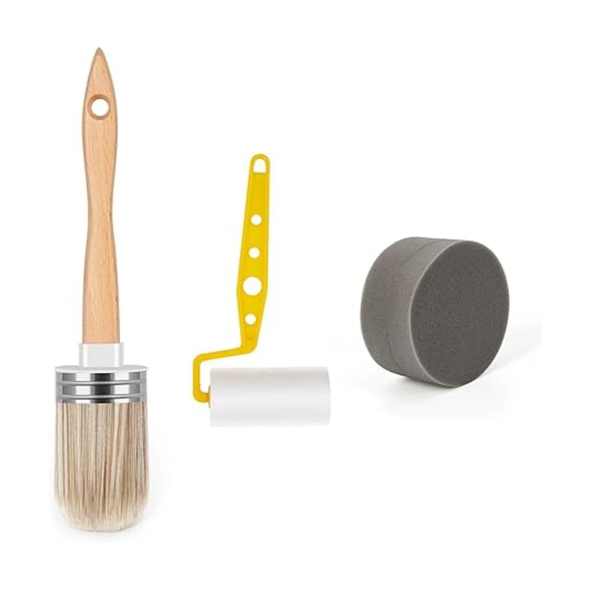 Tool Trio pincel de pintura rodillo esponja todas las_2
