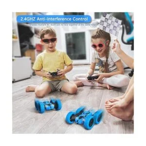 Hamdol Coche de control remoto de doble cara giratorio de_5