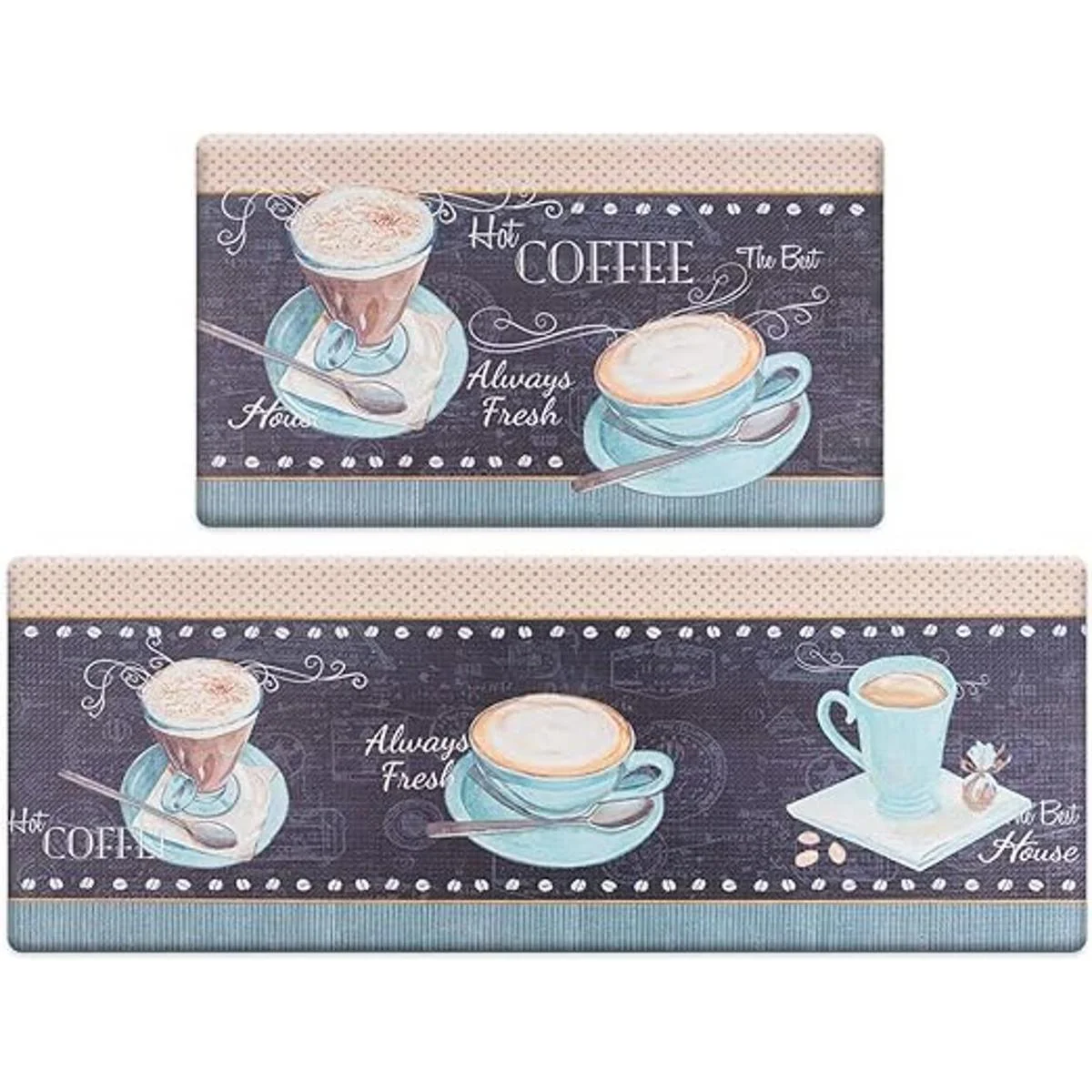 ROSMARUS Juego de alfombras de cocina con temática de_1