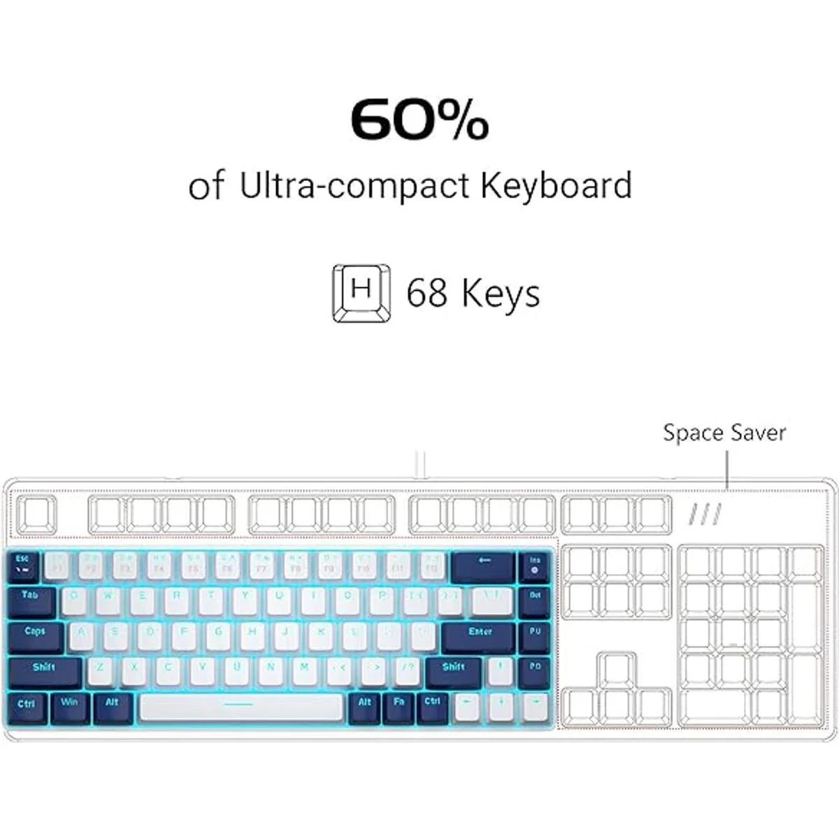 MageGee MKBox Teclado portátil para juegos 60_2