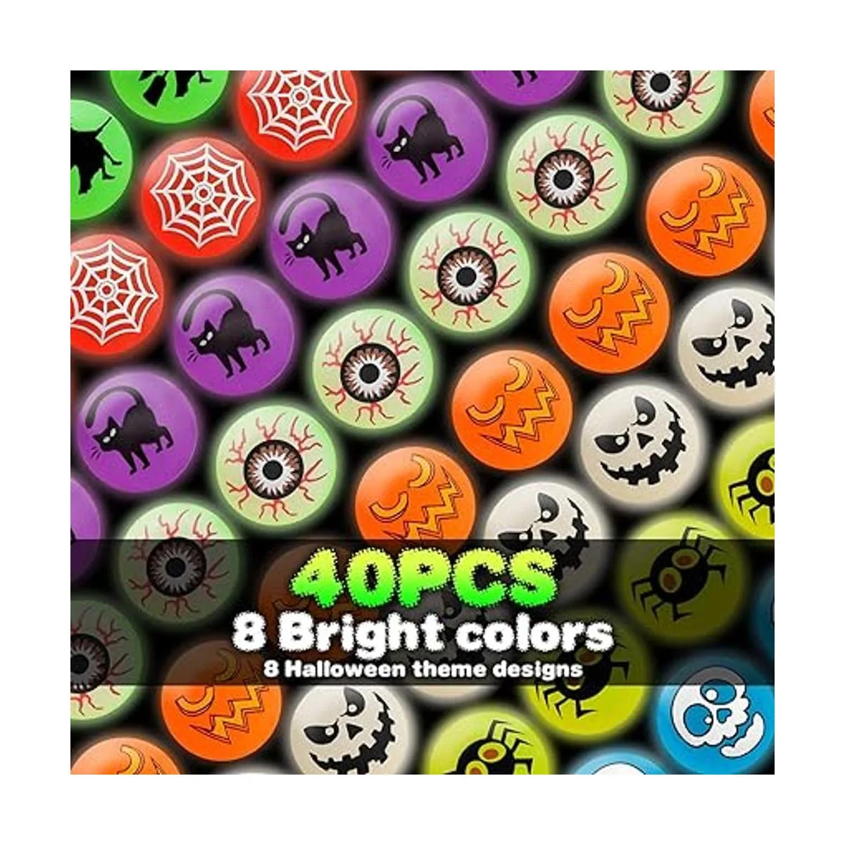 40 bolas que rebotan que brillan en la oscuridad 8_2