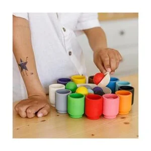 Ulanik Pelotas en tazas Montessori Juego de clasificador_5