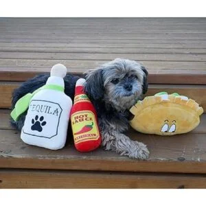 Paquete de 3 juguetes masticables para perros de fiesta_2