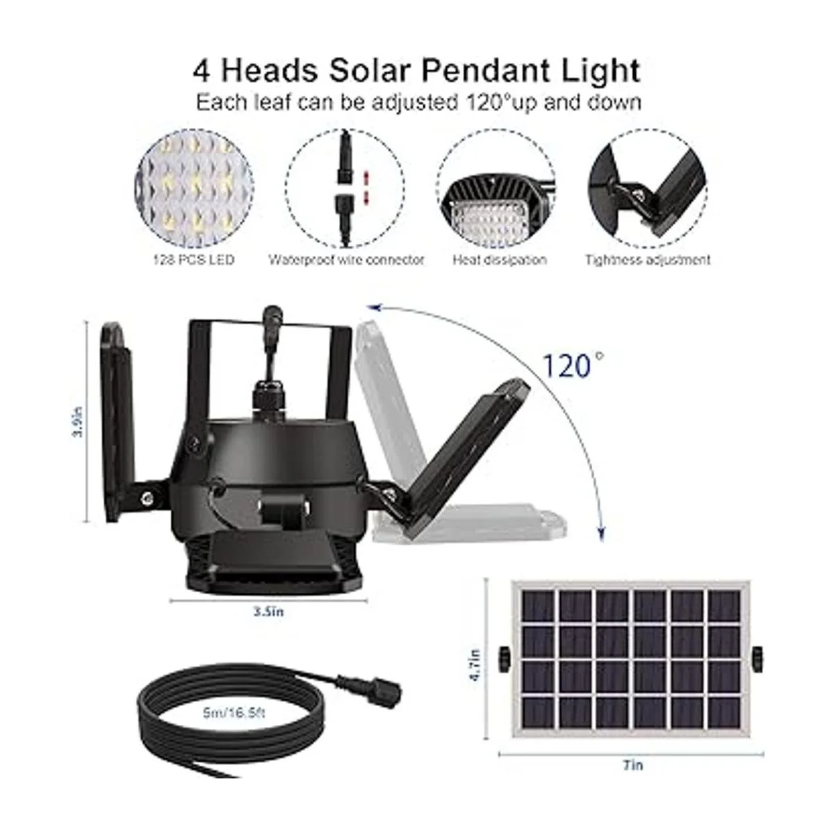 Luz solar para interiores y exteriores sensor de_5