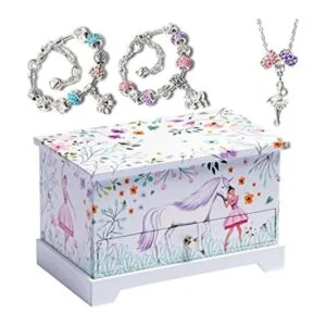 Joyero de bailarina de unicornio para niñas de 8 a 12 años_1