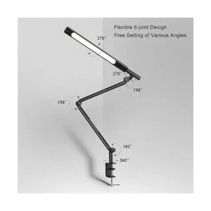 Lámpara LED de escritorio con abrazadera luz de_5