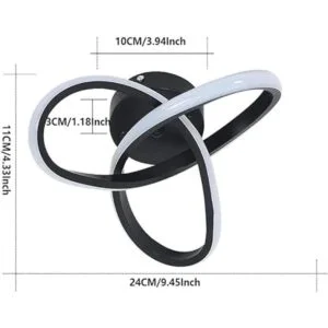 DAXGD Moderna lámpara LED de techo de 22 W con diseño en_2