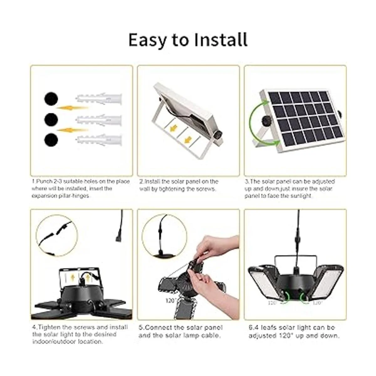 Luz solar para interiores y exteriores sensor de_6