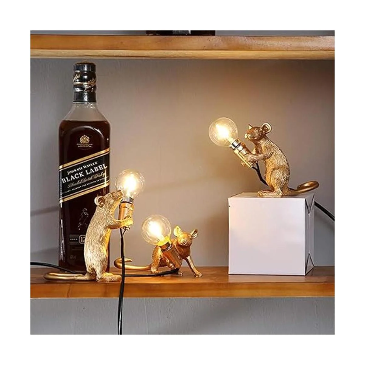 Moderna y bonita lámpara de mesa LED de resina animal para_4