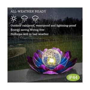 WNP Luz solar púrpura de flores para decoración al aire_3